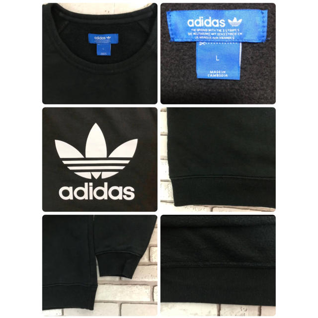 adidas(アディダス)の【激レア】アディダスオリジナルス☆ トレフォイル ビッグロゴ入りスエット90s メンズのトップス(スウェット)の商品写真