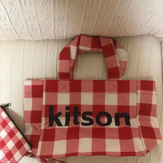 キットソン(KITSON)のキットソン ＊kitson ＊ギンガムチェックトート&ポーチ(トートバッグ)