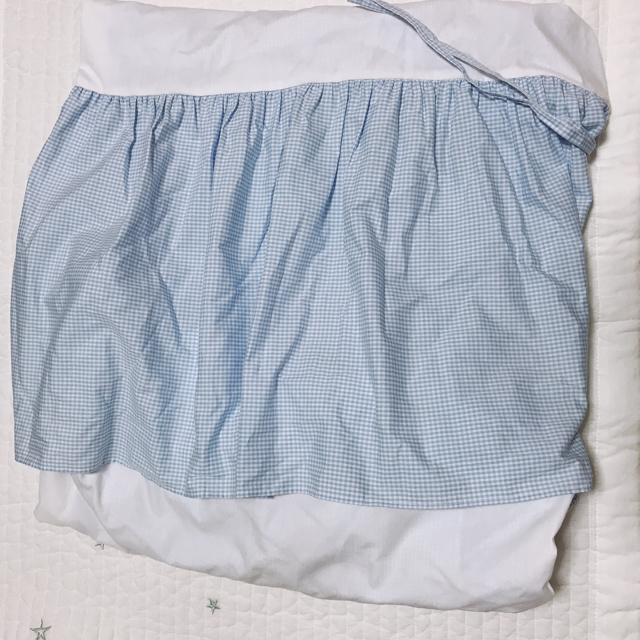 familiar - ファミリア ベッドスカート 水色 ギンガムチェックの通販 ...