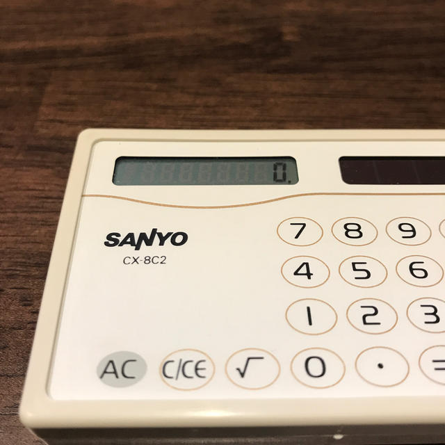 SANYO ＣＸ-8C2 メジャー付計算機 インテリア/住まい/日用品のオフィス用品(オフィス用品一般)の商品写真