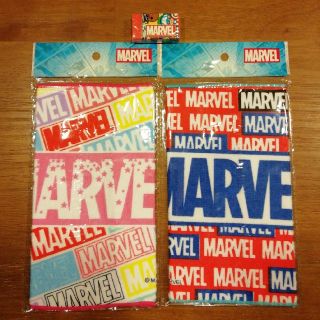 マーベル(MARVEL)のMARVEL　ハンカチ　2枚セット&消しゴム　新品(その他)