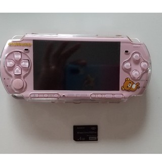 プレイステーションポータブル(PlayStation Portable)のPSPピンク メモリースティック、充電ケーブルつき(携帯用ゲーム機本体)