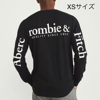 アバクロンビーアンドフィッチ(Abercrombie&Fitch)のレア品★Abercrombie【XS】メンズ最新作背中ビッグロゴプリントロンT(Tシャツ/カットソー(七分/長袖))