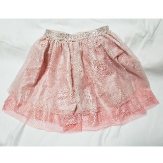 エイチアンドエム(H&M)のラメピンクH&Mチュールスカート130cm(スカート)