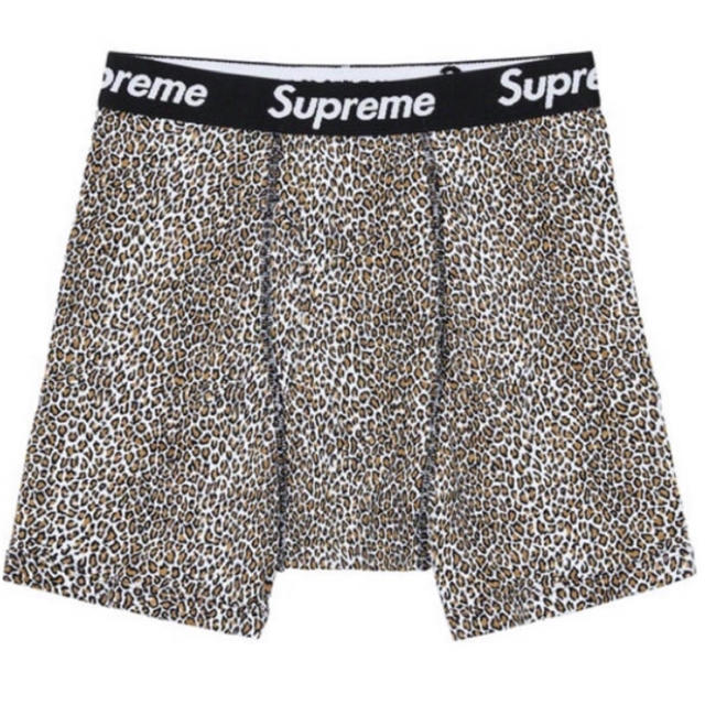 Supreme×Hanes 豹柄 ブリーフ ボクサー M