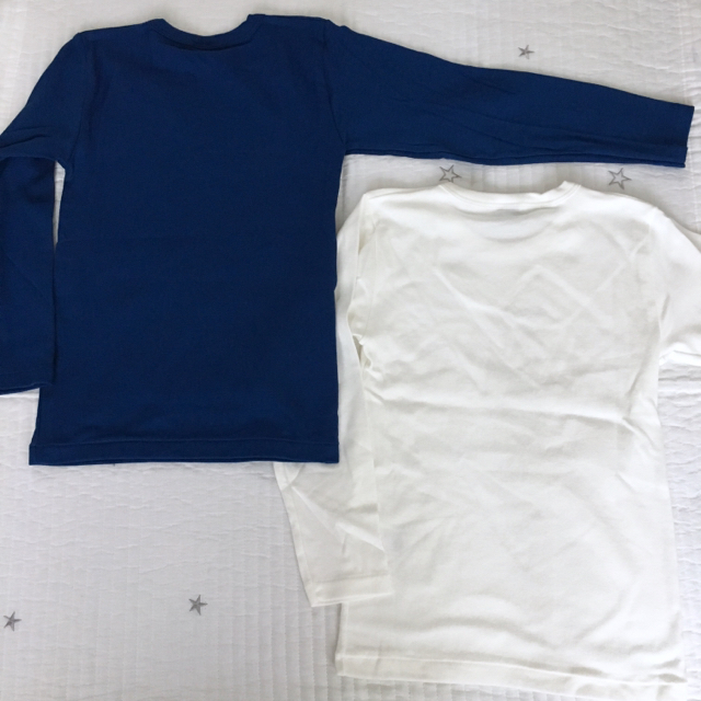 PETIT BATEAU(プチバトー)の新品未使用  プチバトー  カラー  長袖Tシャツ  2枚組  8ans キッズ/ベビー/マタニティのキッズ服男の子用(90cm~)(下着)の商品写真