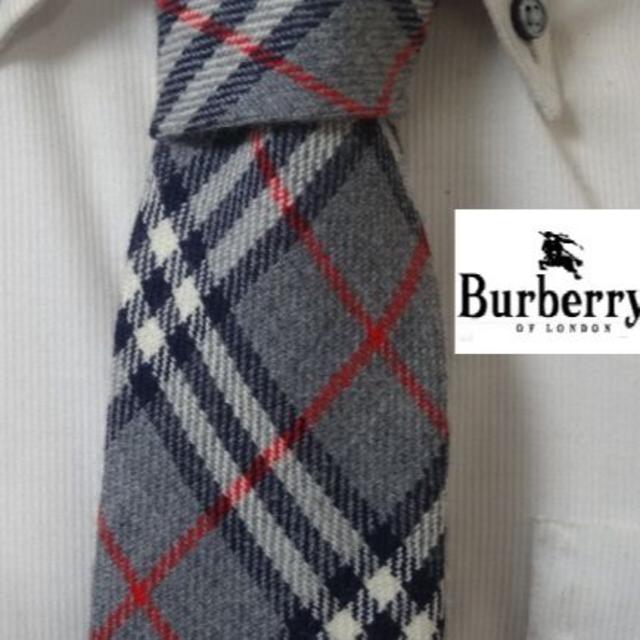 BURBERRY(バーバリー)の美品★バーバリー★BURBERRYS★【チェック柄】高級ネクタイ★ウール１００％ メンズのファッション小物(ネクタイ)の商品写真