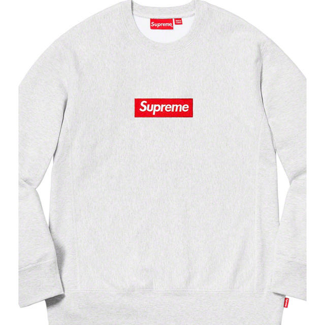 【M】supreme Box Logo Crewneck 18awAshGreySIZE