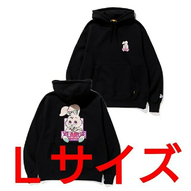 Lサイズ XLARGE #FR2 QP Rabbits Hoodie Black - パーカー