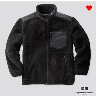 エンジニアードガーメンツ(Engineered Garments)の新品　ブラック　フリースコンビネーションジャケット(ブルゾン)