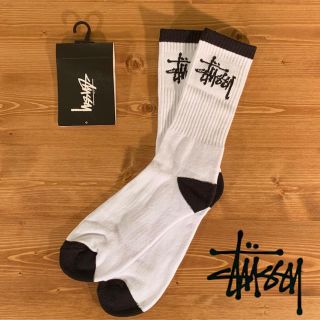 ステューシー(STUSSY)の◎海外限定◎ STUSSY ストックロゴ ソックス / ホワイト ステューシー(ソックス)