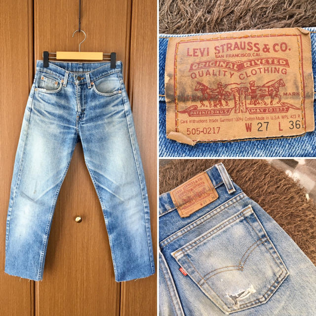 希少 USA90’sLevi's 505 ハイライズ カットオフデニムパンツ