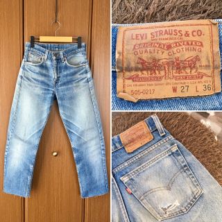 ドゥーズィエムクラス(DEUXIEME CLASSE)の希少 USA90’sLevi's 505 ハイライズ カットオフデニムパンツ (デニム/ジーンズ)