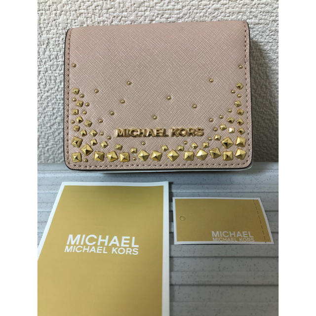 マイケルコース 、折り財布、ピンク、新品未使用、一万円札入りますレディース