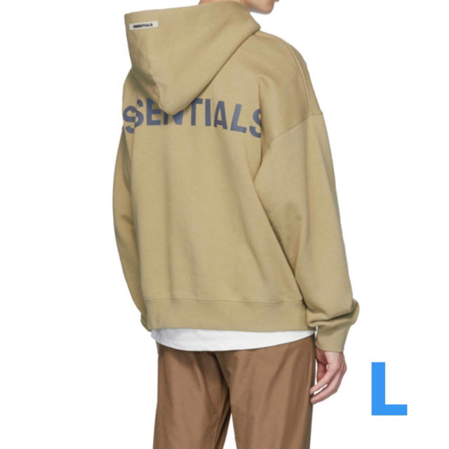 FEAR OF GOD - Lサイズ Essentials パーカー リフレクディブ ベージュ