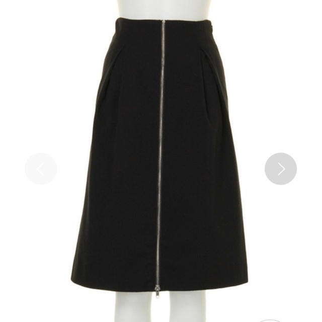 MURUA(ムルーア)の送込み！MURUA ZIPセミフレアスカート 黒 レディースのスカート(ひざ丈スカート)の商品写真