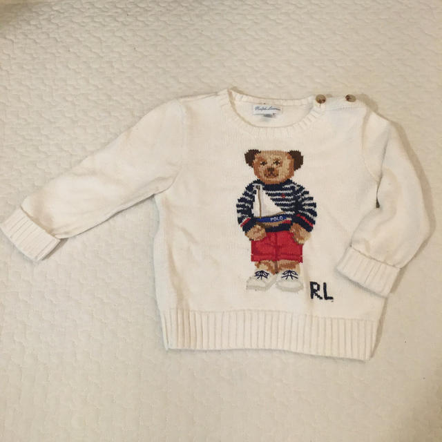 Ralph Lauren(ラルフローレン)のラルフローレン ポロベア ニット セーター 18M キッズ/ベビー/マタニティのベビー服(~85cm)(ニット/セーター)の商品写真