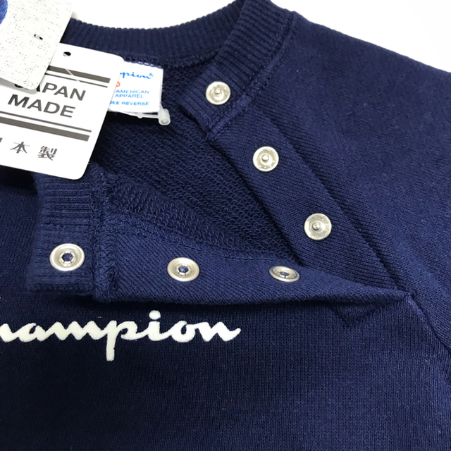 Champion(チャンピオン)の新品11860 チャンピオン カバーオール  紺  70cm 日本製 キッズ/ベビー/マタニティのベビー服(~85cm)(ロンパース)の商品写真