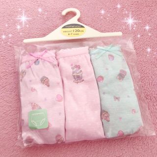 マザウェイズ(motherways)の☆マザウェイズmotherways☆女の子肌着☆スイーツ柄ショーツ120☆新品(下着)