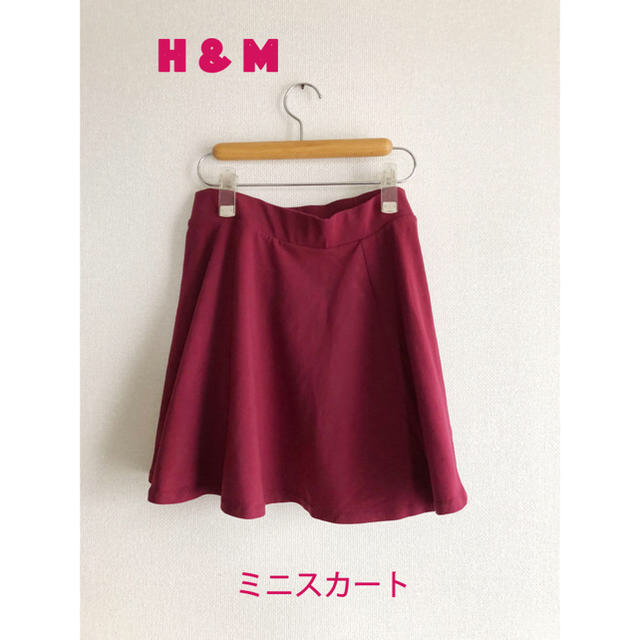 H&M(エイチアンドエム)のH&M ストレッチ素材 ミニスカート / ワインレッド レディースのスカート(ミニスカート)の商品写真