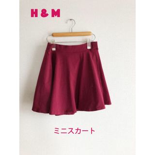 エイチアンドエム(H&M)のH&M ストレッチ素材 ミニスカート / ワインレッド(ミニスカート)