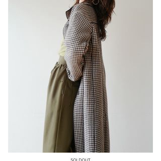 アメリヴィンテージ(Ameri VINTAGE)のclane mixchecksoutiencollarcoat  期間限定値下げ(ロングコート)