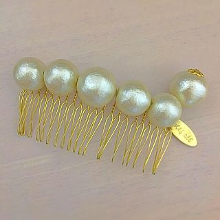 レイビームス(Ray BEAMS)のコットンパール　ヘアアクセサリー　レイビームス　最終お値下げ(バレッタ/ヘアクリップ)