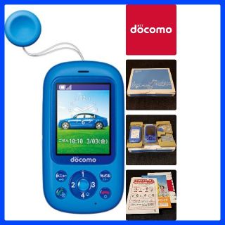 フジツウ(富士通)の【SIMフリー/新品未使用】docomo キッズケータイ F-03J/ブルー(携帯電話本体)