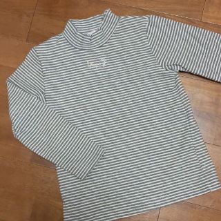 マザウェイズ(motherways)の新品　裏起毛　ボーダー　ハイネック　マザウェイズ(Tシャツ/カットソー)