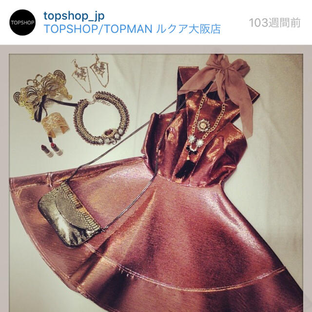 TOPSHOP(トップショップ)のTOPSHOP メタリックワンピース レディースのワンピース(ひざ丈ワンピース)の商品写真