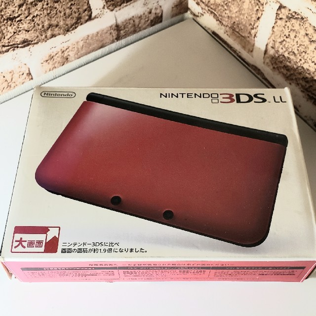 ニンテンドー3DS(ニンテンドー3DS)のNintendo 3DS  LL 本体 レッド/ブラック エンタメ/ホビーのゲームソフト/ゲーム機本体(携帯用ゲーム機本体)の商品写真