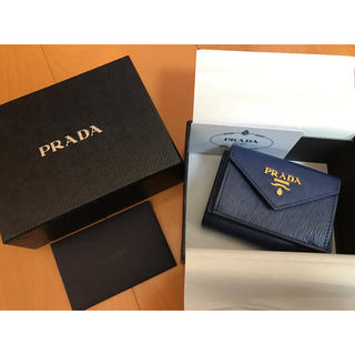 プラダ(PRADA)の新品 PRADA サフィアーノ 三つ折りミニ財布 (財布)