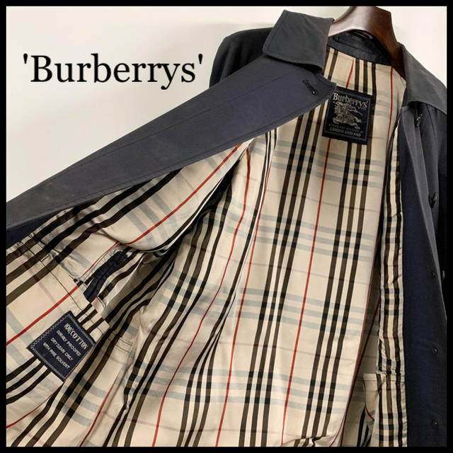 BURBERRY バーバリー ステンカラーコート レディース 濃紺色 英国製