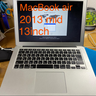 マック(Mac (Apple))のMacbook air mid 2013 13inch(ノートPC)