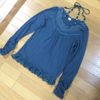 アクシーズファム(axes femme)のaxes femme ビジュー付き★2way カットソー(カットソー(長袖/七分))