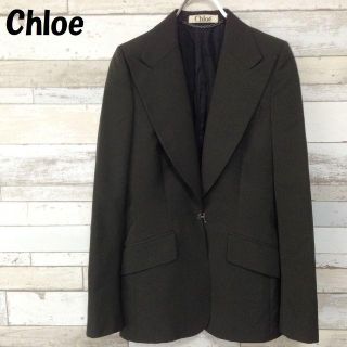 クロエ(Chloe)の【人気】Chloe/クロエ ジャケット 大きめ襟 カーキ レディース(テーラードジャケット)