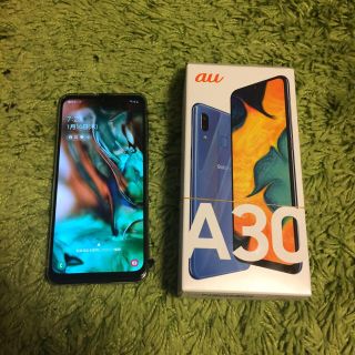 ギャラクシー(Galaxy)のスマホ galaxy  A30 ブルー 64GB simロック解除済み 新品同様(スマートフォン本体)