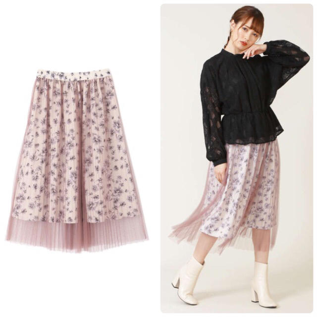 JILL by JILLSTUART(ジルバイジルスチュアート)の♡新品タグ付き♡プリーツフローラルスカート♡ レディースのスカート(ロングスカート)の商品写真