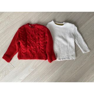 ザラキッズ(ZARA KIDS)のzara kids ニット(白のみ)(ニット/セーター)