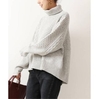 スピックアンドスパン(Spick & Span)のspick&span ハミルトンウール ケーブルニット オフタートル(ニット/セーター)