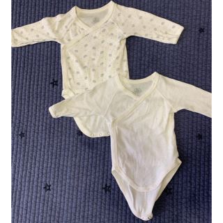 プチバトー(PETIT BATEAU)の新生児 54cm 肌着2枚セット(肌着/下着)