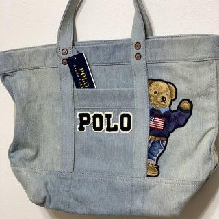 ポロラルフローレン(POLO RALPH LAUREN)のラルフローレン ポロベア キャンバス トートバッグ デニム色.(トートバッグ)