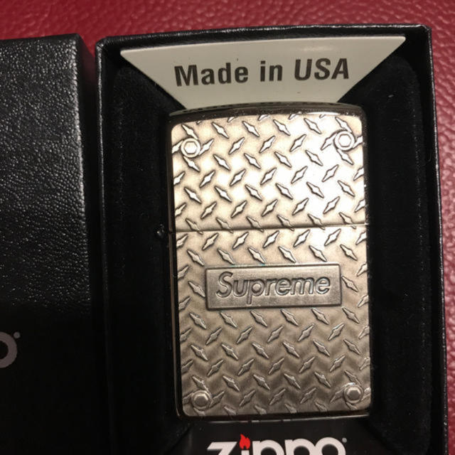 supreme Metal Diamond Plate Zippo