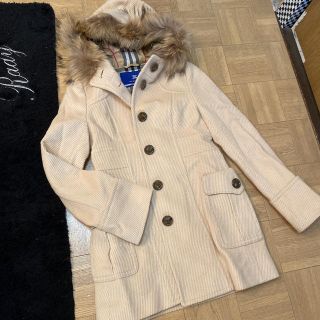 バーバリーブルーレーベル(BURBERRY BLUE LABEL)のバーバリーブルーレーベル　ベージュコート(毛皮/ファーコート)