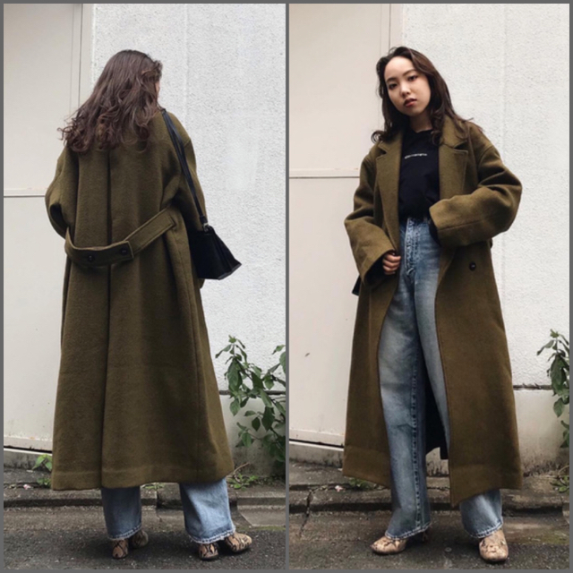 マウジー  A LINE WOOL LONG COAT 今期物♡