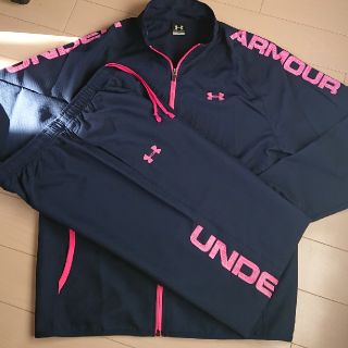 アンダーアーマー(UNDER ARMOUR)の美品アンダーアーマーナイロンセットアップウィンドブレーカージャージ メンズ LG(ウェア)