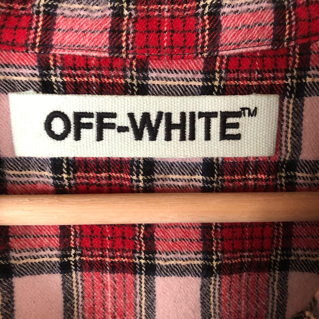オフホワイト off-white チェックシャツ　サイズXS