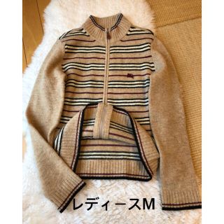 バーバリーブルーレーベル(BURBERRY BLUE LABEL)の美品本物バーバリーブルーレーベル上質ウールボーダー柄長袖ニット♪(ニット/セーター)