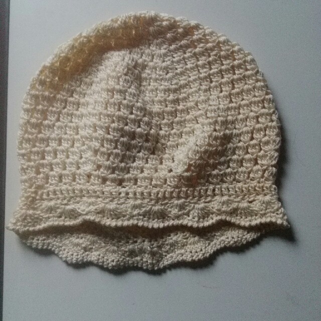 手編み帽子 ハンドメイドのファッション小物(帽子)の商品写真