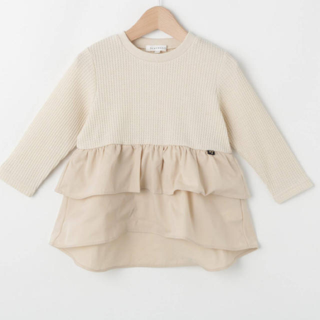 3can4on(サンカンシオン)の3can4on ワッフル チュニック 90cm キッズ/ベビー/マタニティのキッズ服女の子用(90cm~)(Tシャツ/カットソー)の商品写真